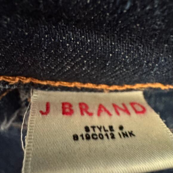 J Brand Flare Bootcut Dark Washed Distressed Hem Womens Size 28 Jeans - Picture 9 of 14